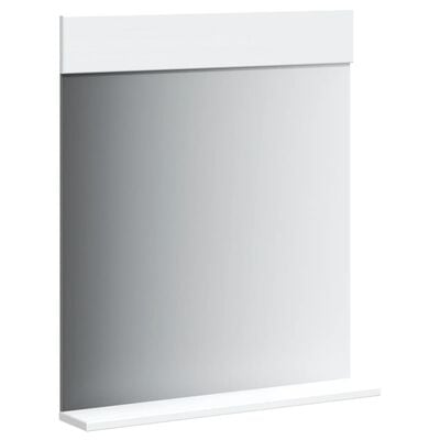 vidaXL BERG fehér tömör fa fürdőszobatükör polccal 60 x 12 x 70 cm