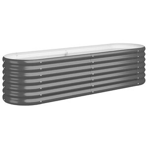 vidaXL antracitsz&uuml;rke horganyzott ac&eacute;l kerti magas&aacute;gy&aacute;s 152x40x36 cm