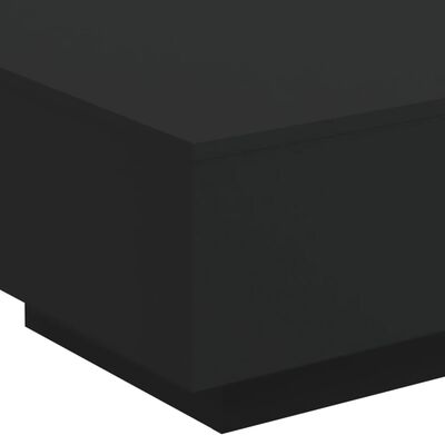 vidaXL fekete szerelt fa dohányzóasztal 55 x 55 x 31 cm