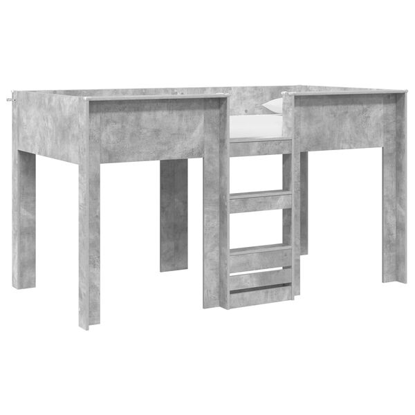 vidaXL Sz&uuml;kidő &aacute;gy matracmal Beton Sz&uuml;rke 100 x 200 cm Faanyag