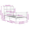 vidaXL t&ouml;m&ouml;r fenyőfa k&ouml;nyvespolcos &aacute;gy matrac n&eacute;lk&uuml;l 90 x 200 cm