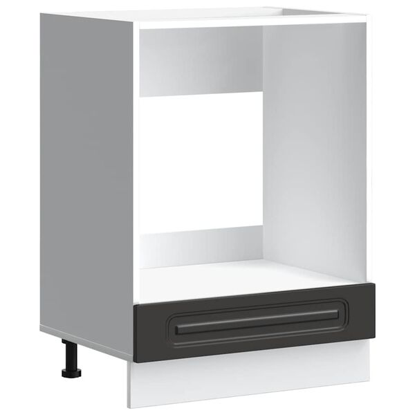 vidaXL sütőszekrény Kalmar fekete színű műfa