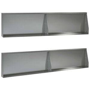 vidaXL T&aacute;mfal 4 db 100 x 12 x 30 cm Horganyzott Ac&eacute;l Ez&uuml;st