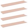 vidaXL Lebegő polc 4 pcs R&oacute;zsasz&iacute;n 100 x 18 x 2,5 cm Ac&eacute;l