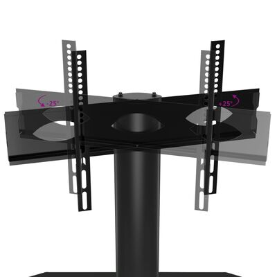 vidaXL 2-szintes fekete sarok TV-állvány 32-70 hüvelyk