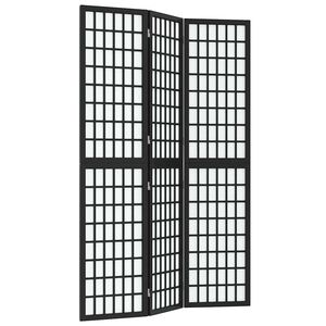 vidaXL 3 paneles fekete jap&aacute;n st&iacute;lus&uacute; &ouml;sszecsukhat&oacute; parav&aacute;n 120x170 cm