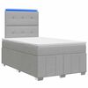 vidaXL LED Boxspring &Aacute;gy Mattal Vil&aacute;gossz&uuml;rke 120 x 190 cm Sz&ouml;vet