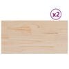 vidaXL 2 db t&ouml;m&ouml;r fenyőfa t&eacute;glalap alak&uacute; asztallap 80 x 40 x 2,5 cm