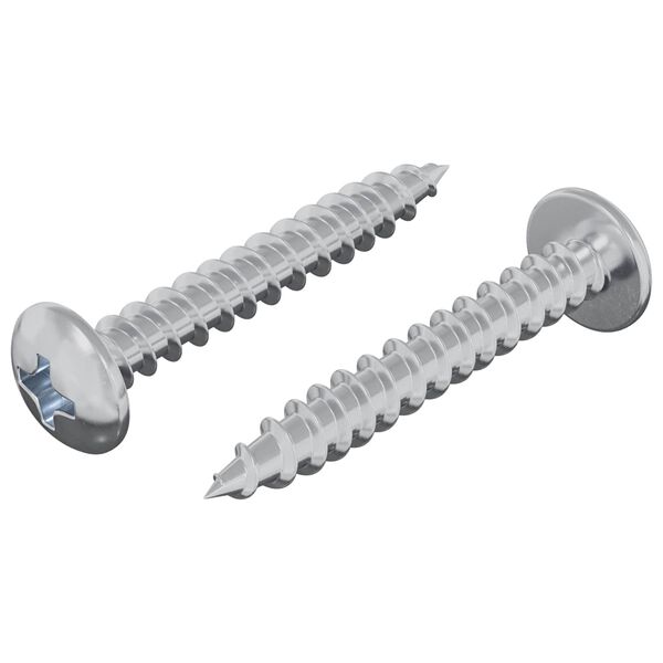 vidaXL Fa Csavar 2 pcs Ez&uuml;st M4 x 28 mm Vas