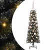 vidaXL Mű kar&aacute;csonyfa 150 LED-del Z&ouml;ld 120 cm PVC &eacute;s Műanyag &eacute;s Ac&eacute;l