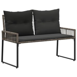 vidaXL Kerti pad 2 -Seater 4 db 110 x 59 x 82 cm polirattan