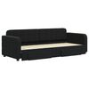 vidaXL fekete kihúzható bársony heverő fiókkal 80 x 200 cm