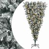 vidaXL Felford&iacute;tott Műfenyő Kar&aacute;csonyf&aacute; 150 cm 150 LED Meleg feh&eacute;r