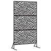 vidaXL Mag&aacute;nszf&eacute;ra K&eacute;pernyő 100 x 50 x 180 cm Ac&eacute;l Fekete