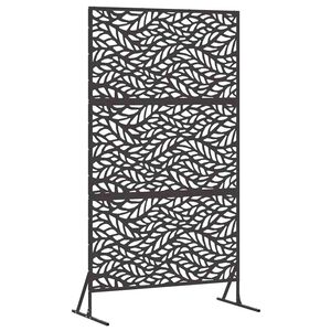 vidaXL Mag&aacute;nszf&eacute;ra K&eacute;pernyő 100 x 50 x 180 cm Ac&eacute;l Fekete