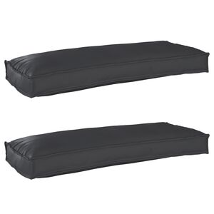 vidaXL Raklap párna készlet 2 pcs Fekete 100 x 40 x 8 cm Oxford szövet
