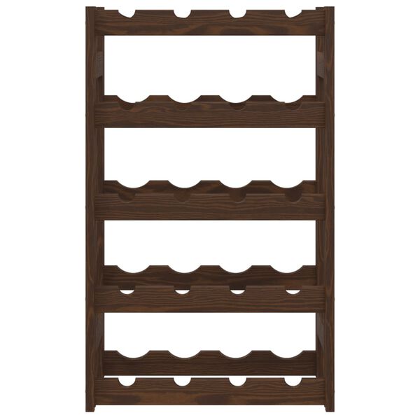 vidaXL barna tömör fenyőfa bortartó 20 palackhoz