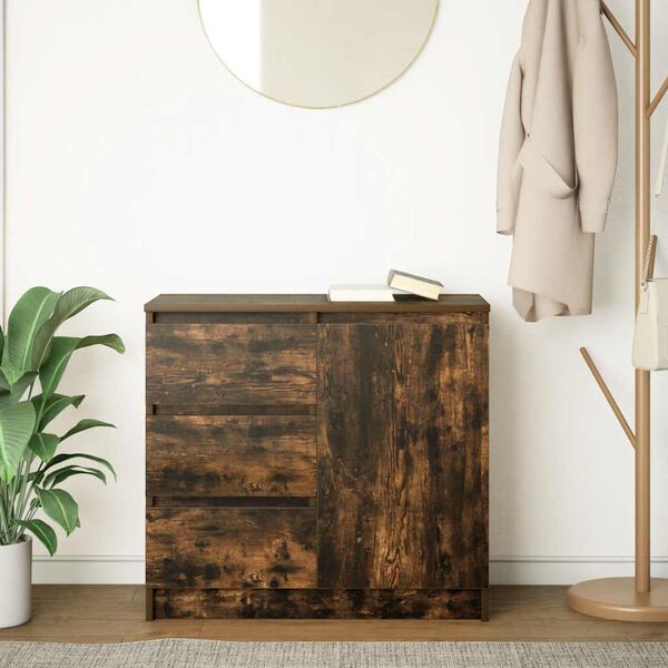 vidaXL f&uuml;st&ouml;lt t&ouml;lgy szerelt fa t&aacute;lal&oacute;szekr&eacute;ny fi&oacute;kos 71x35x65 cm