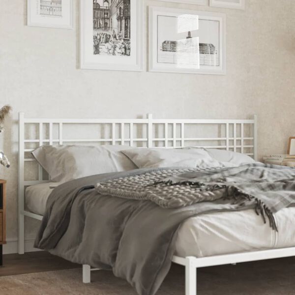 vidaXL fehér fém fejtámla 200 cm