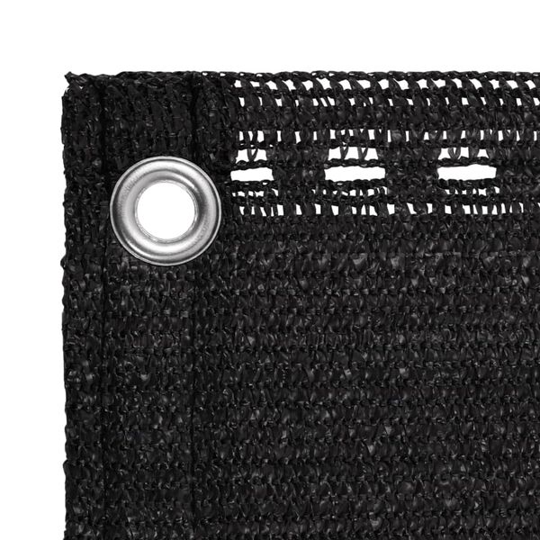 vidaXL fekete HDPE erk&eacute;lyparav&aacute;n 120 x 600 cm