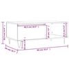 vidaXL sz&uuml;rke sonoma sz&iacute;nű szerelt fa doh&aacute;nyz&oacute;asztal 90 x 50 x 36,5 cm