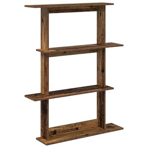 vidaXL Fali Polc Egys&eacute;g Barna 100 x 20 x 126 cm Szerelt Fa