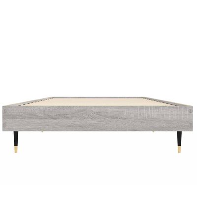 vidaXL sonoma tölgyszínű szerelt fa ágykeret 75 x 190 cm