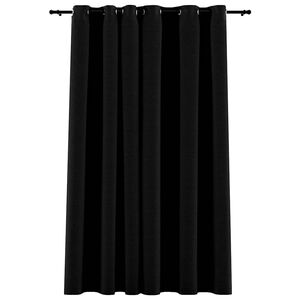 vidaXL fekete v&aacute;szonhat&aacute;s&uacute; s&ouml;t&eacute;t&iacute;tőf&uuml;gg&ouml;ny fűzőkarik&aacute;val 290 x 245 cm