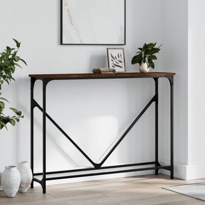 vidaXL barna tölgyszínű szerelt fa tálalóasztal 102 x 22,5 x 75 cm