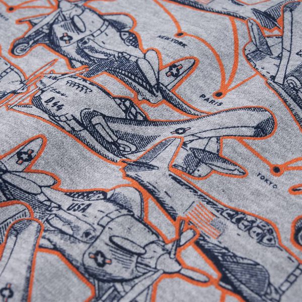 Szürke melange gyerekpulóver 104 140