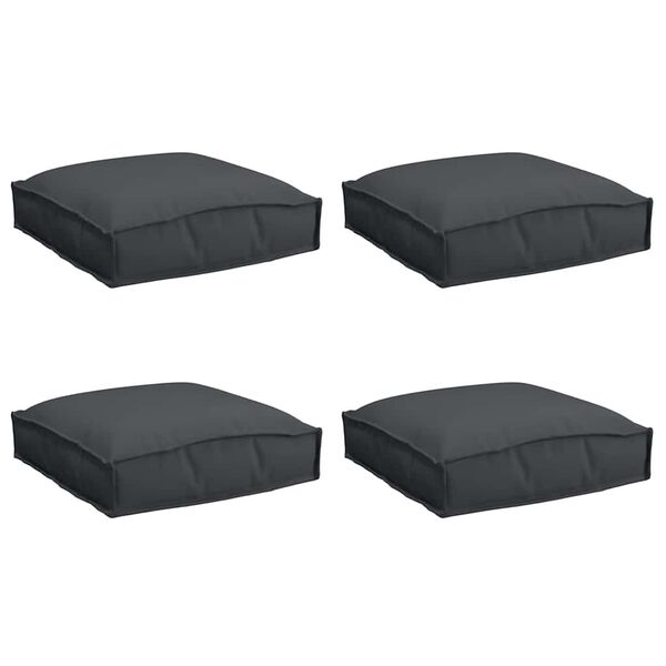 vidaXL Raklap párna ülőfelülethez 4 pcs Fekete 40 x 40 x 8 cm