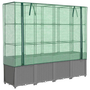 vidaXL rattan megjelen&eacute;sű magas&aacute;gy&aacute;s melegh&aacute;ztakar&oacute;val 160x40x153 cm