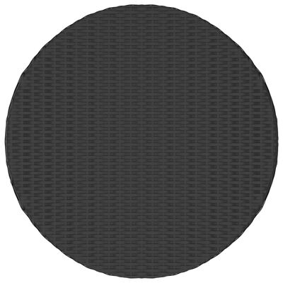 vidaXL fekete polyrattan kerti asztal 70 x 70 x 73 cm