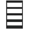 vidaXL fekete szerelt fa könyvszekrény/térelválasztó 80x30x135 cm
