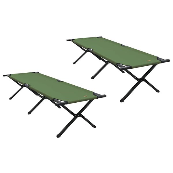 vidaXL &Ouml;sszecsukhat&oacute; Kemping &Aacute;gy 2 pcs Z&ouml;ld 193 x 69 x 45 cm