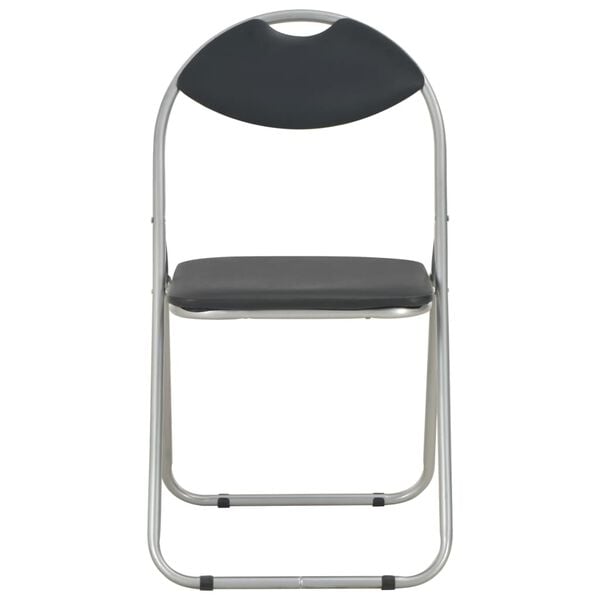 vidaXL 4 db fekete &ouml;sszecsukhat&oacute; műbőr &eacute;tkezősz&eacute;k