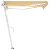 vidaXL s&aacute;rga-feh&eacute;r sz&eacute;l&eacute;rz&eacute;kelős &eacute;s LED-es napellenző 300x250 cm