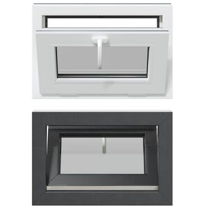 vidaXL Pinceablak RISOR 60 x 40 cm PVC &eacute;s &Uuml;veg Antracitsz&uuml;rke