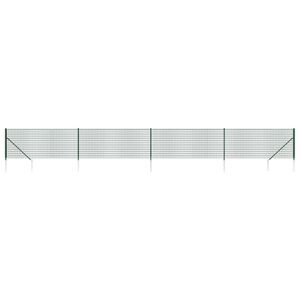 vidaXL z&ouml;ld dr&oacute;th&aacute;l&oacute;s ker&iacute;t&eacute;s c&ouml;vekekkel 0,8x10 m