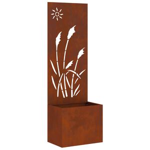 vidaXL Kertv&eacute;dő v&aacute;szon Rozsd&aacute;s 50 x 32 x 150 cm időj&aacute;r&aacute;s&aacute;ll&oacute; ac&eacute;l