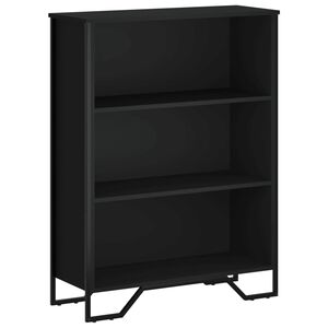 vidaXL fekete szerelt fa k&ouml;nyvszekr&eacute;ny 80 x 31 x 106 cm