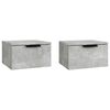 vidaXL 2 db betonsz&uuml;rke falra szerelhető &eacute;jjeliszekr&eacute;ny 34x30x20 cm