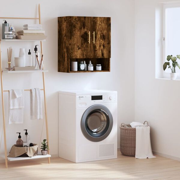 vidaXL f&uuml;st&ouml;s t&ouml;lgy sz&iacute;nű szerelt fa fali szekr&eacute;ny 60 x 31 x 70 cm