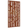 vidaXL bambuszmint&aacute;s corten ac&eacute;l kerti fald&iacute;sz 105 x 55 cm