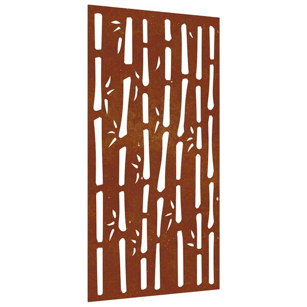vidaXL bambuszmint&aacute;s corten ac&eacute;l kerti fald&iacute;sz 105 x 55 cm