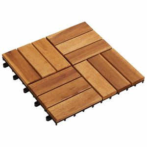 vidaXL Faszeg&eacute;ly j&aacute;r&oacute;lap 10 pcs Barna 30 x 30 cm Ak&aacute;cfa