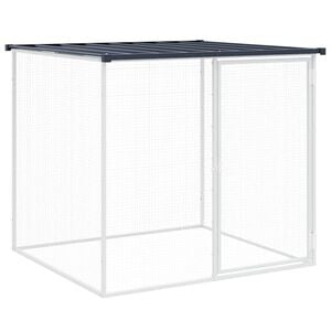 vidaXL antracitsz&uuml;rke horganyzott ac&eacute;l ty&uacute;kketrec tetővel 103x98x90 cm