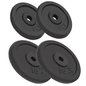 vidaXL 4 db &ouml;nt&ouml;ttvas s&uacute;lyz&oacute;t&aacute;rcsa 2 x 10 kg + 2 x 5 kg