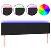 vidaXL fekete műbőr LED-es fejt&aacute;mla 180 x 5 x 78/88 cm