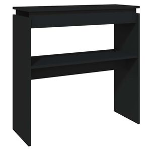 vidaXL fekete szerelt fa t&aacute;lal&oacute;asztal 80 x 30 x 80 cm